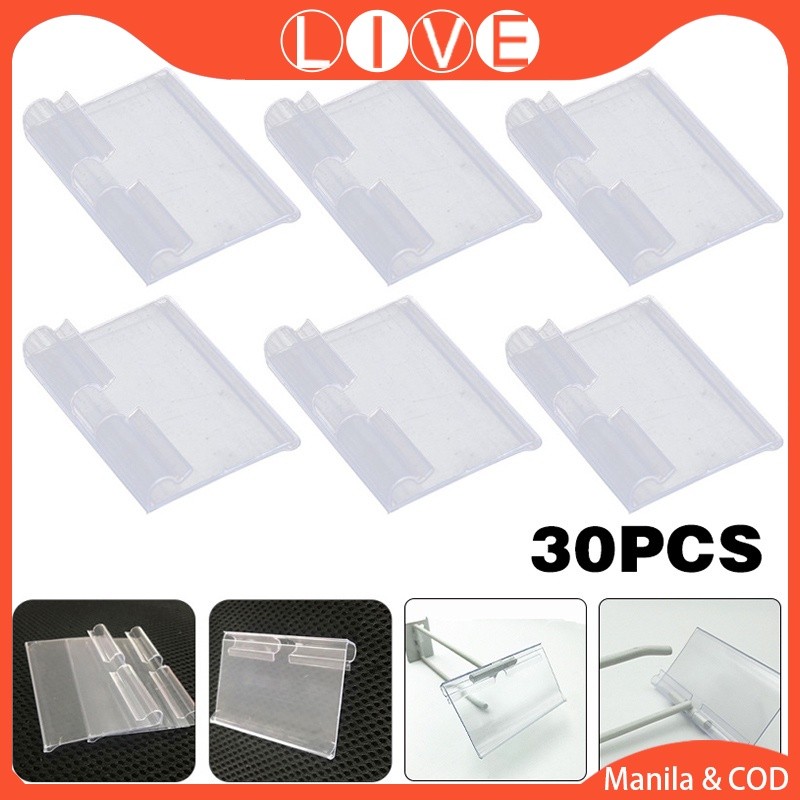 30PCS PVC Retail Price Label Holder Shelf Retail Price Tag Holder ...