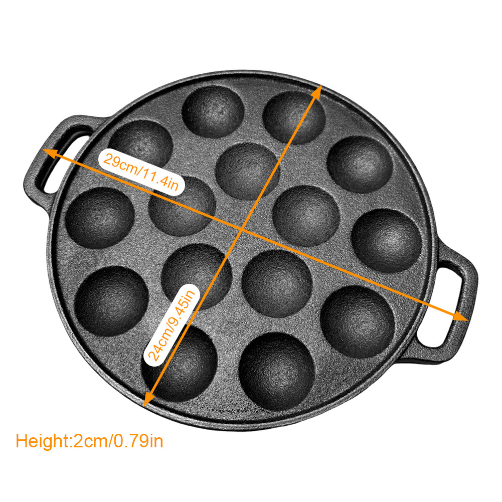 Takoyaki Pan, 16 Trous Fabricant De Takoyaki Antiadhésif Avec
