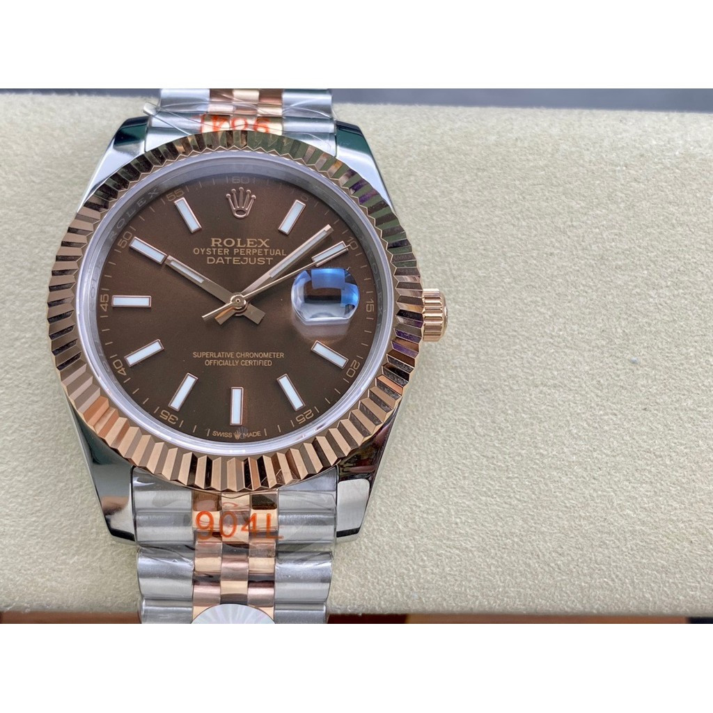 Rolex Datejust RZ206 31/36/41MM Natural Simple round Brown Dial Men's ...