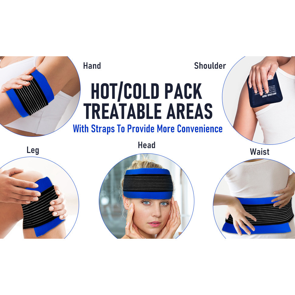 Reusable Ice Pack Bag Gel Pack Compress Knee Ice Wrap Hot and Cold Pack ...