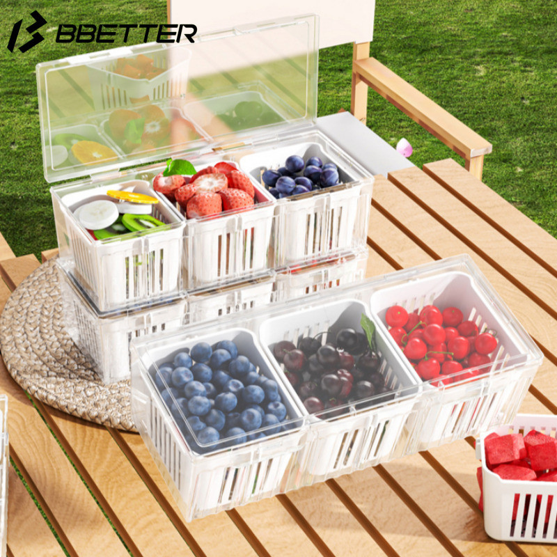 Food grade Thickened Plastic Storage Case Seperated Compartment Snack ...
