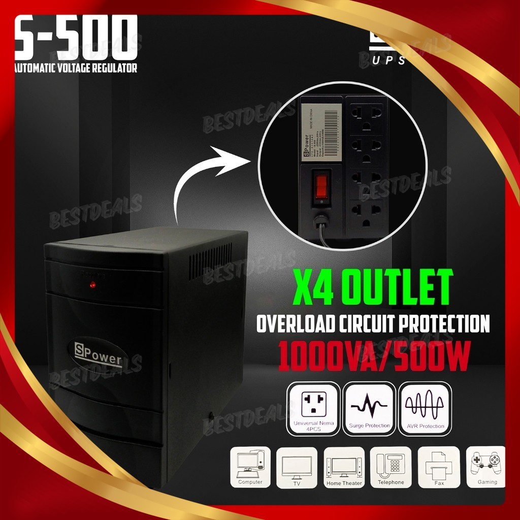 S Power AVR S-500 AVR | Shopee Philippines