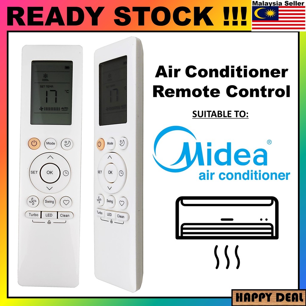 MIDEA Air Cond Aircon Aircond Remote Control Replacement (RG10B ...