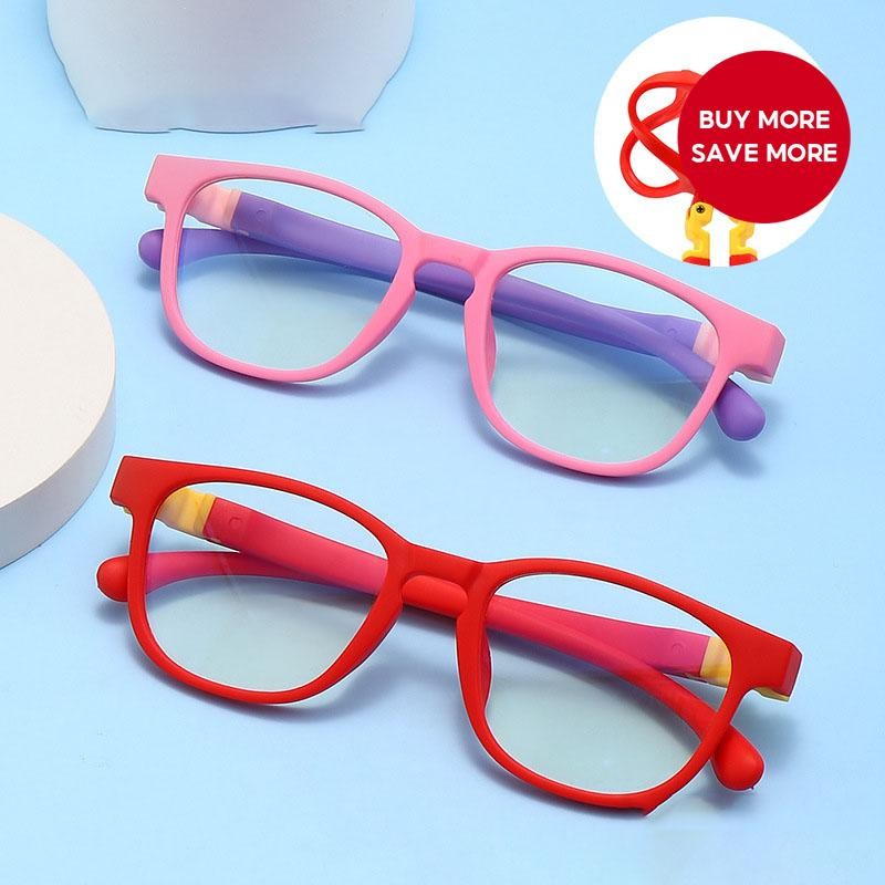 Blue Light Blocking Kids' Glasses | Removable Silicone Frame, Ideal for ...