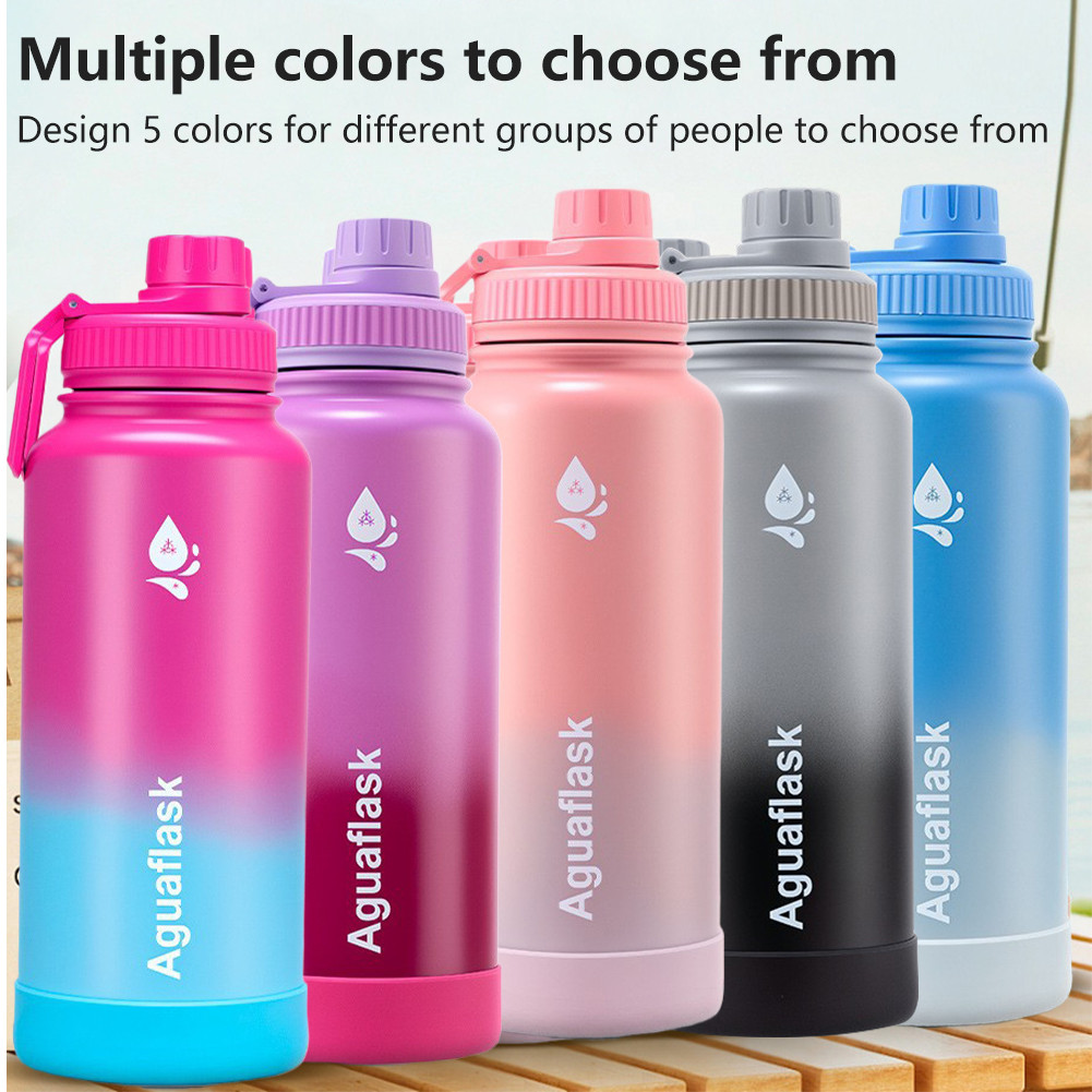 Stainless Steel 32oz Vacuum Insulated Sports Water Bottle with Handle ...