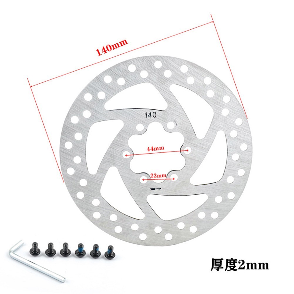 Disque De Frein 140mm Pour Trottinette Kukirin G2/G3/G4 - 6 Trous, Alliage Aluminium - 2