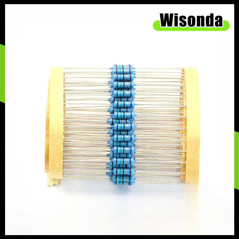 50Pcs 1/2W Metal Film Resistors 1% 24 Values 0.5R 10R 1K 4.7K 10K 1M ...