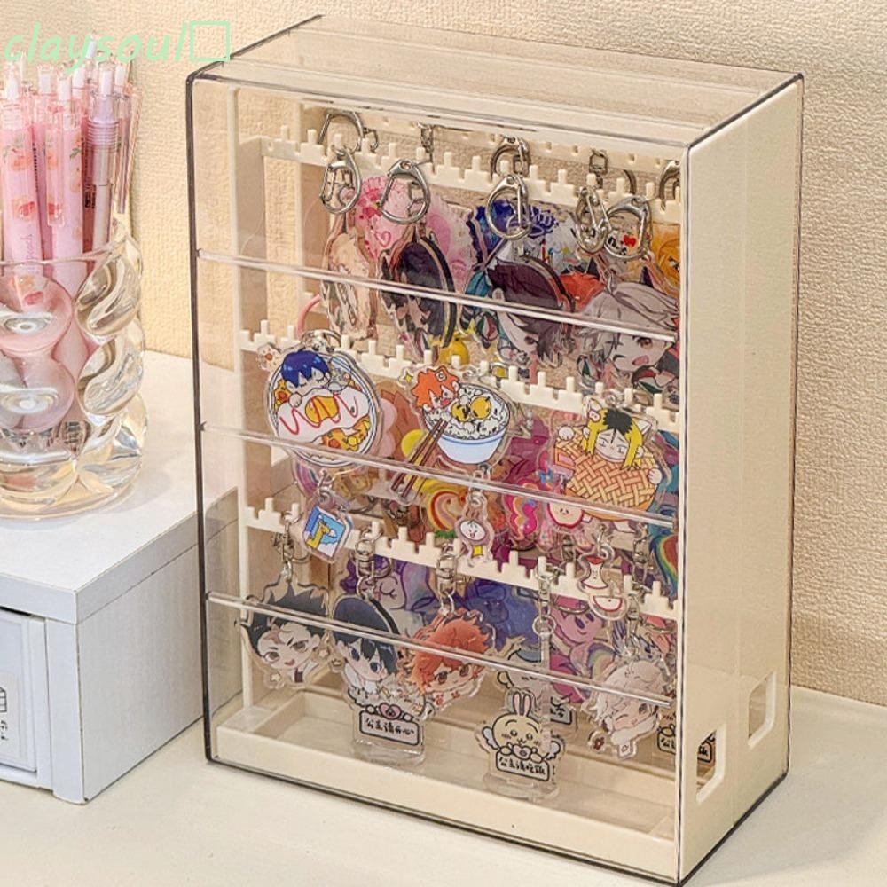 CLAYSOUL Transparent Jewelry Storage Box, Trinket Boxes Ring Stand ...