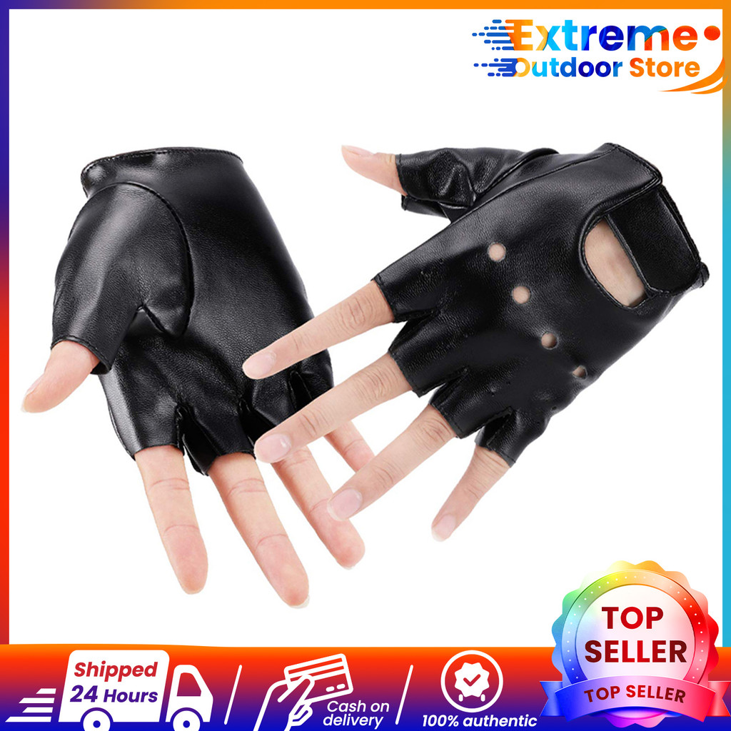 Fingerless Driving Gloves PU Leather Outdoor Sport Cosplay Half Finger  Gloves Motorcycle Gloves Cycling Gloves