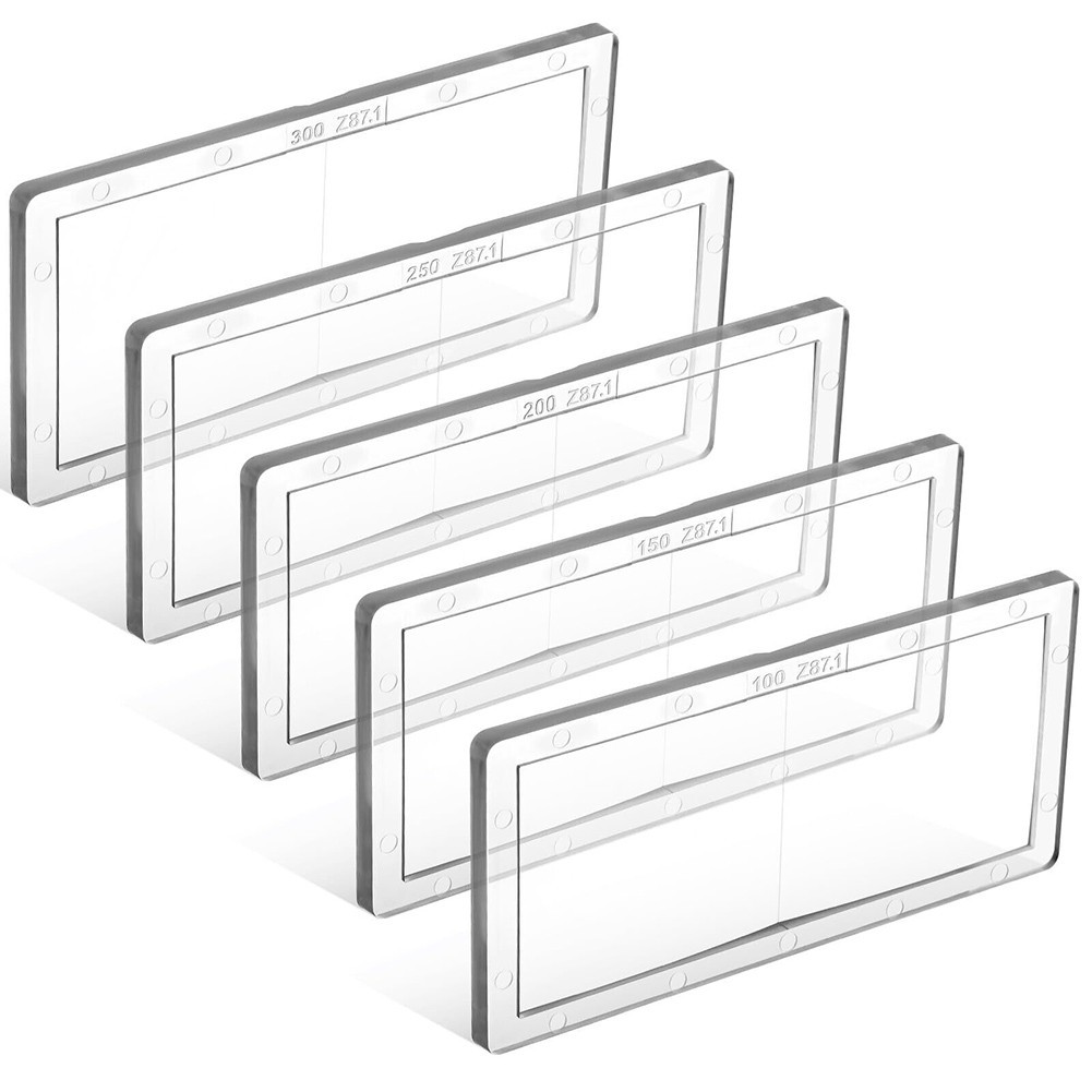 10-Pack Welding Helmet Lens Covers – Clear PC Plates, 110x90mm, Fire-Resistant, Anti-Drop