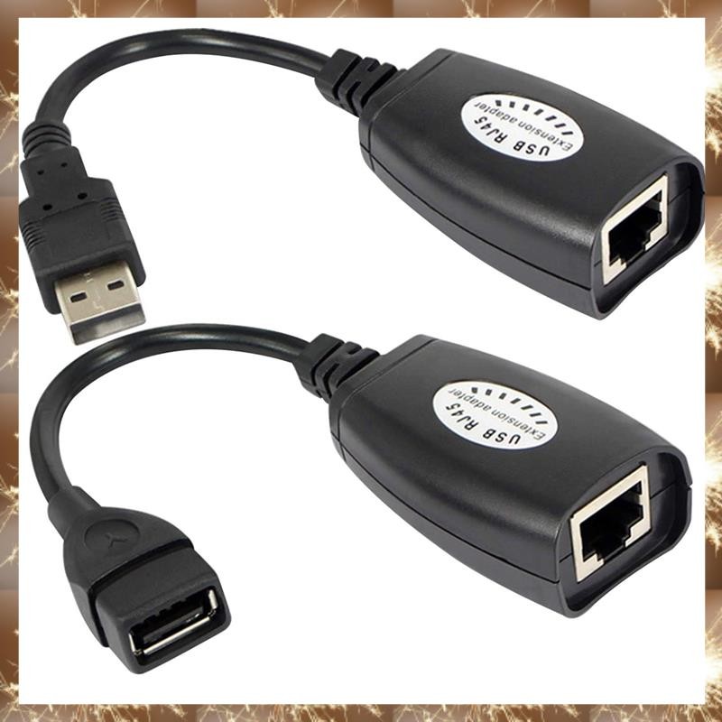 (Y O Q N)USB to RJ45 RJ 45 LAN Cable Extension Adapter Extender USB to ...