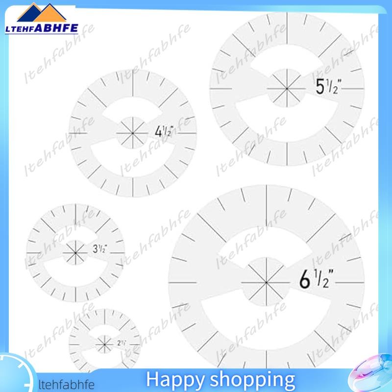 【ltehfabhfe】5Pcs Circle Ruler Quilting Template Set Circle Templates ...