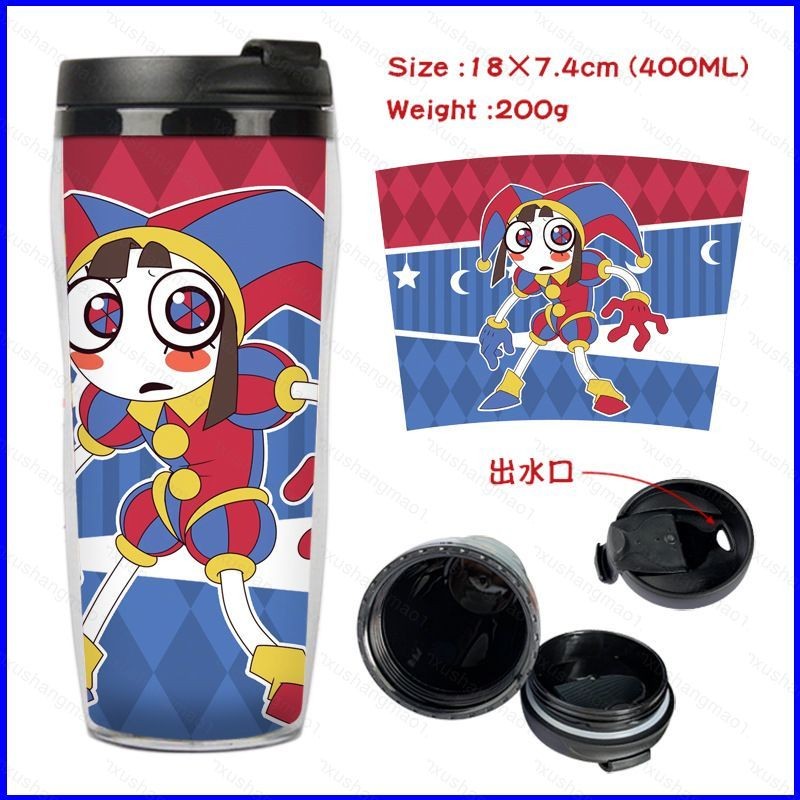 400ml The Amazing Digital Circus Cup Plastic Water Cup TeaCup Cartoon ...