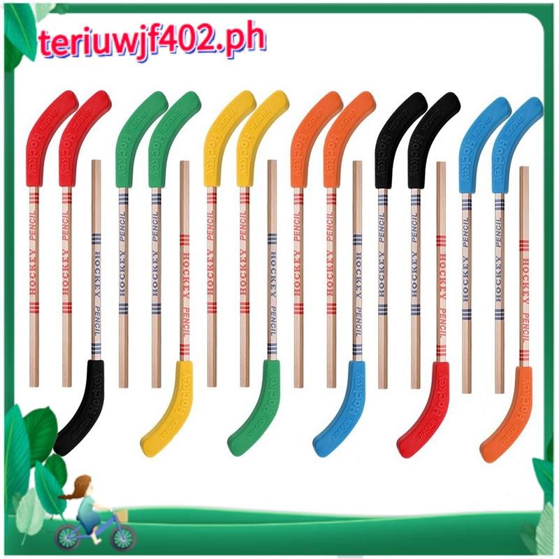 TIHOOD 18-Pack Hockey Stick Pencils With Erasers - Sports Theme Party Favors & School Supplies
