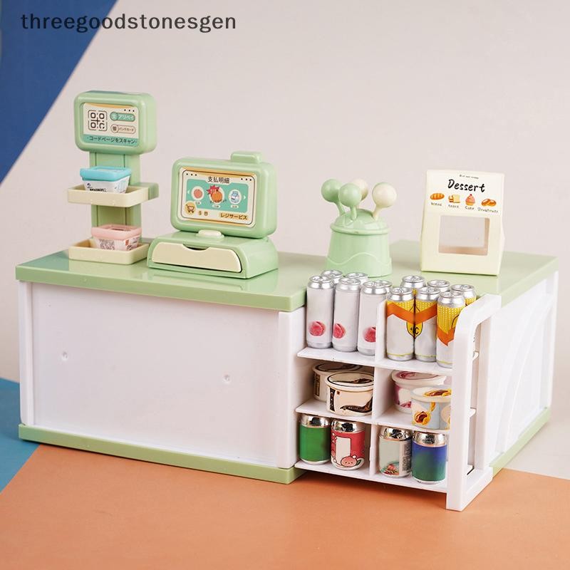 TGS 1:12 Dollhouse Miniature Supermarket Cash Register Model Kids ...