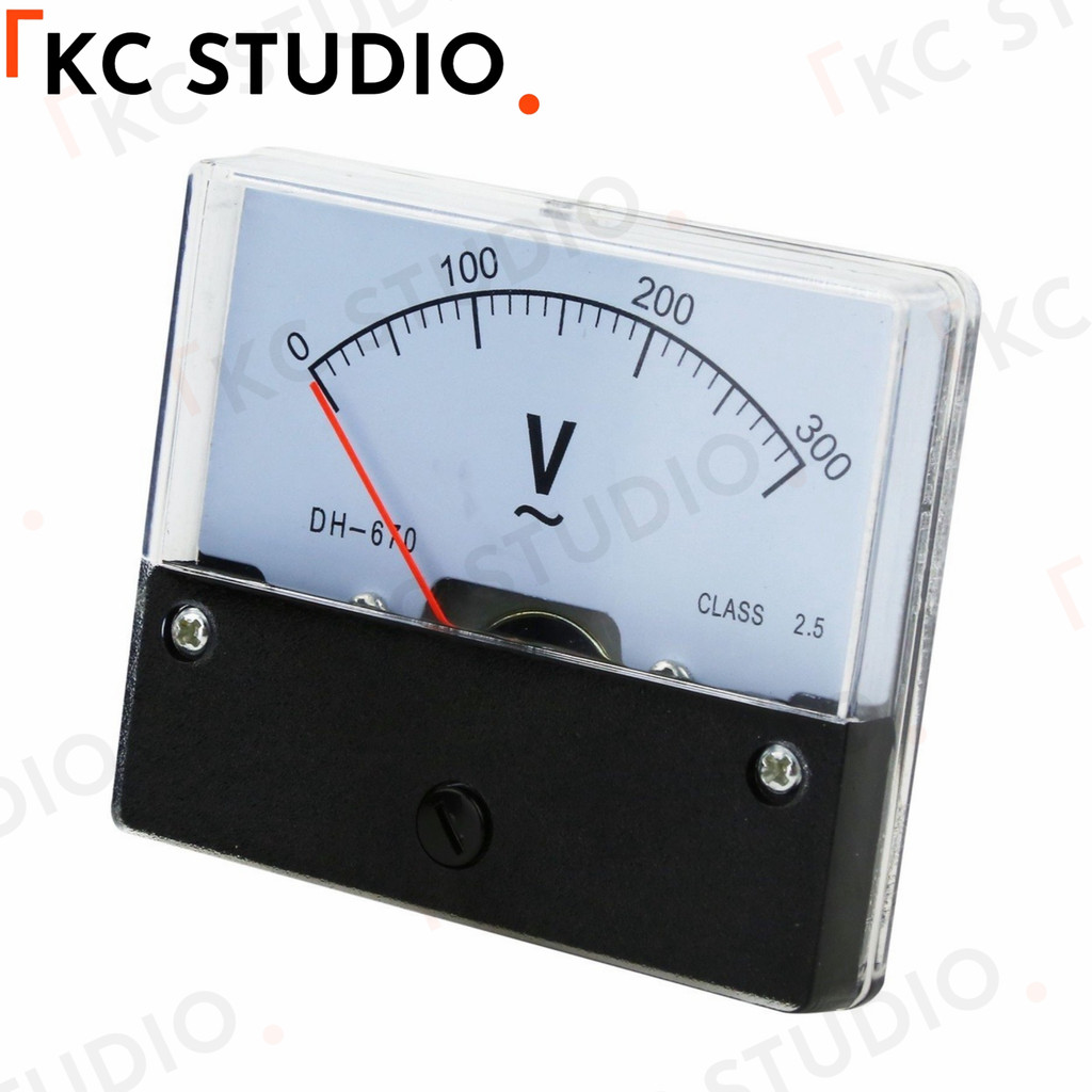 AC 0-300V Analog Panel Meter Voltmeter DH-670 Voltage Gauge Panel Volt ...
