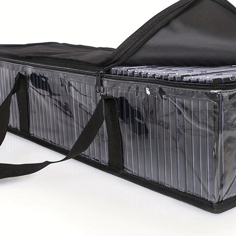 (Verdant) Portable DVD/CD Storage Bag With Handles Waterproof Albums ...