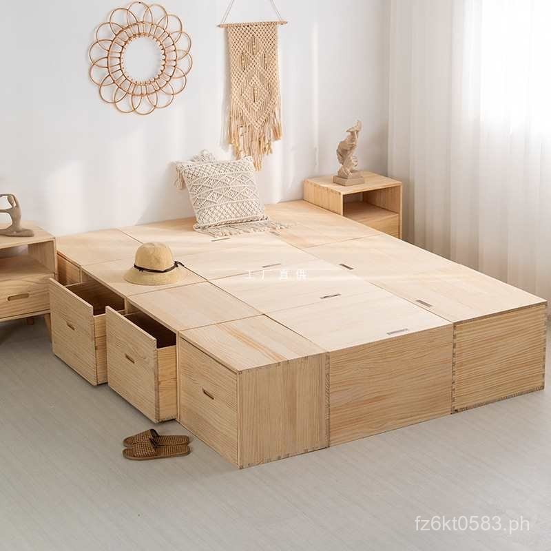 Solid Wood Bed Box Wholesale Storage Bed Bedroom Bed High Box Small ...