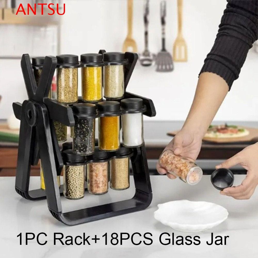 ANTSU Ferris Wheel Spice Rack, 360 Degree Rotation Multi-Tier Rotating ...