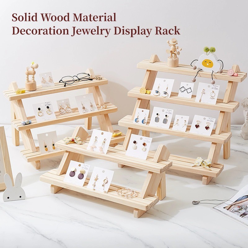 Ladder Display Storage Rack Decoration Jewelry Display Solid Wood ...