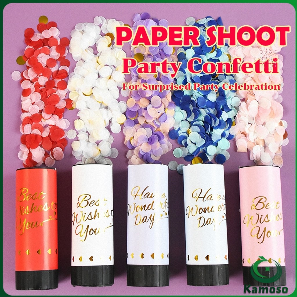 K.O. Colored Twisting Wedding Party Poppers/Confetti Party Supplies ...