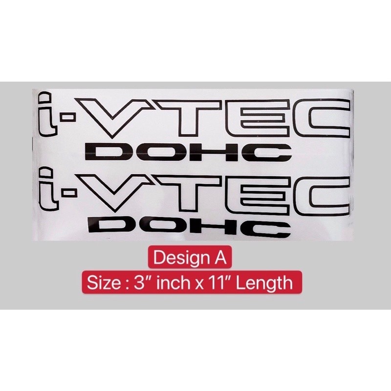 S674 2pc i-VTEC DOHC Honda Car Vinyl Decal sticker | Shopee Philippines