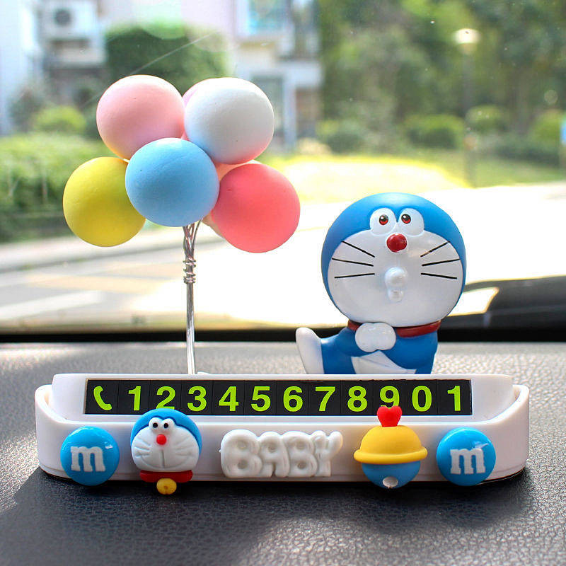 Doraemon Car Parking Number Plate Pokonyan Doll Moving Car Display ...