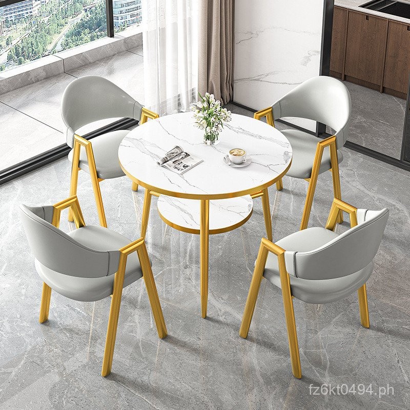 Reception Table and Chairs for Leisure1Minimalist Round Combination ...