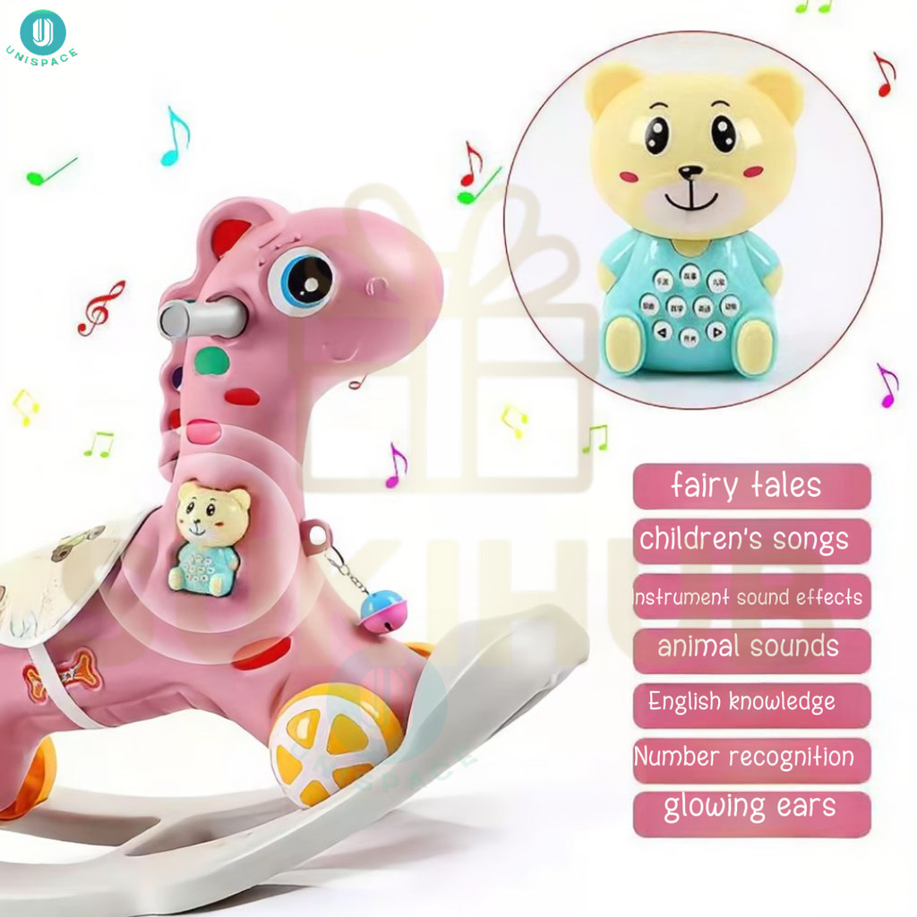 SUKIHUB 2in1 Rocking Horse Rider Push Car Rocker Pony Trojan Children's ...