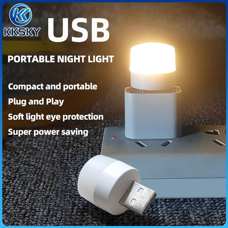KKSKY MINI USB Plug Lamp Computer Mobile Power Charging Small Book ...