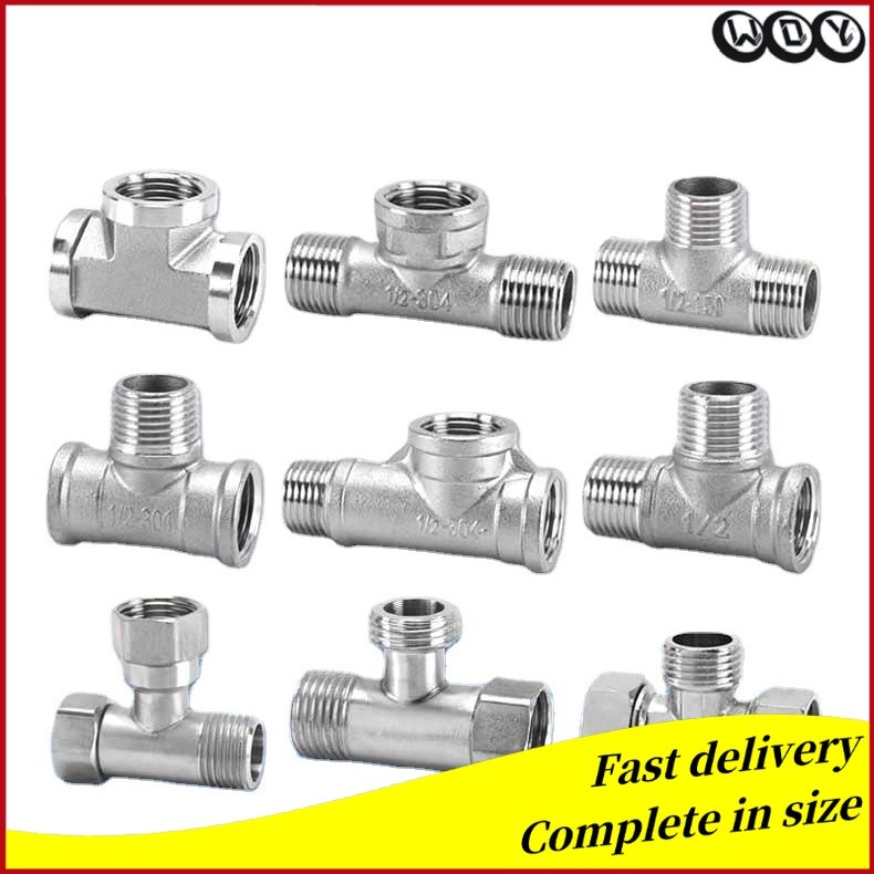 304 Stainless Steel Tee Joint Inner Outer Wire Flexible Joint One In ...