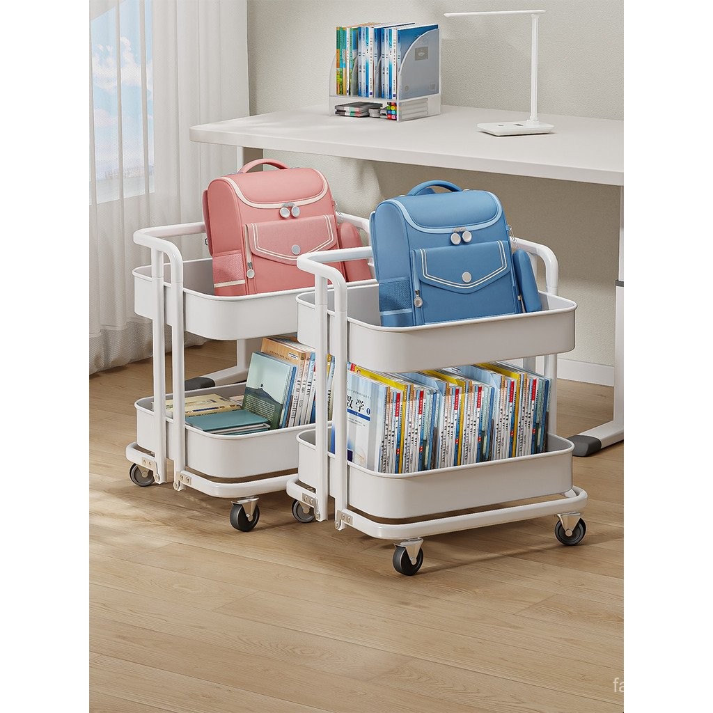 Jiabanshou Metal Backpack Book Storage Rack Folding Mobile Trolley ...