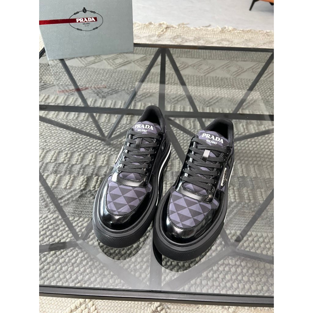 Prada 2025 Spring Summer New Style Classic Triangle Logo Thick-Soled ...