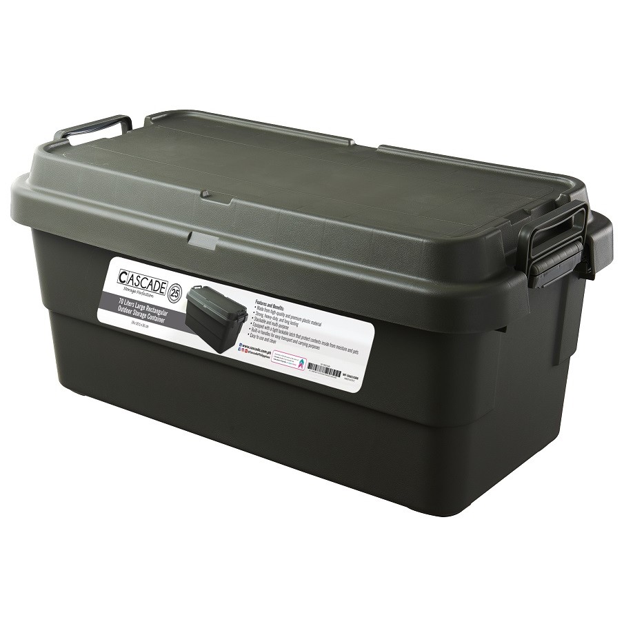 CASCADE WF5065 70L STORAGE BOX OUTDOOR M.GREEN | Shopee Philippines