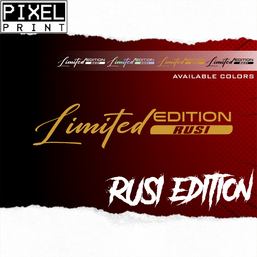 LIMITED EDITION RUSI Stickers for Motorcycle Design Vinyl Sticker ...
