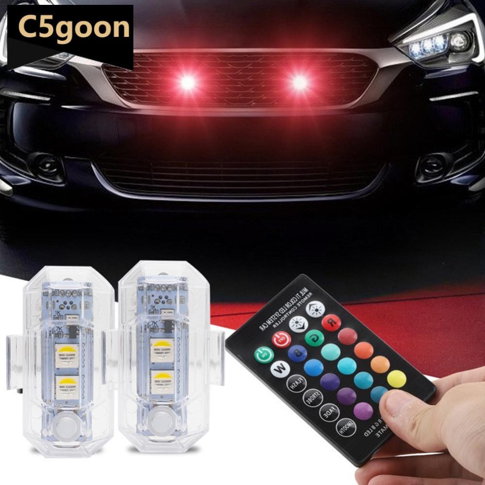 C5GOON Motorcycle LED Warning Mini Signal Light Wireless Flash Turn ...