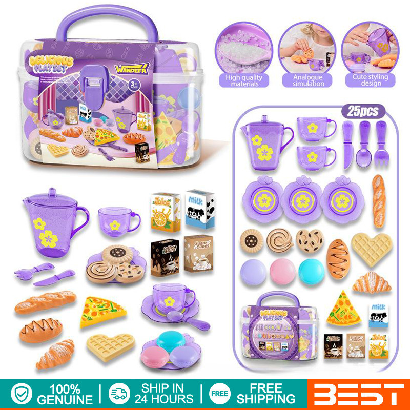 Children Afternoon Tea Simulation Food Pastry Girls Interactive Tea ...