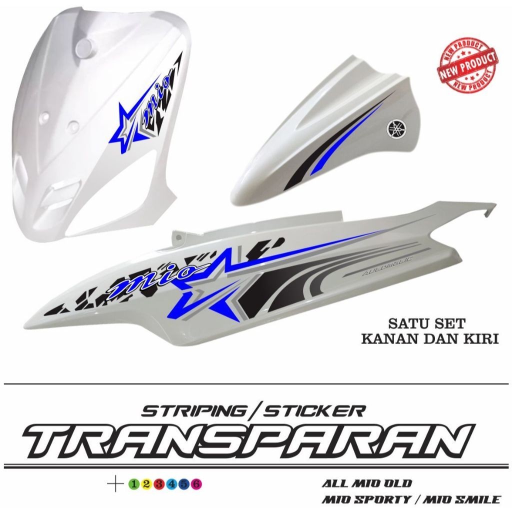MIO STAR STRIPING / MIO OLD STICKER / MIO SPORTY VARIATION TRANSPARENT ...