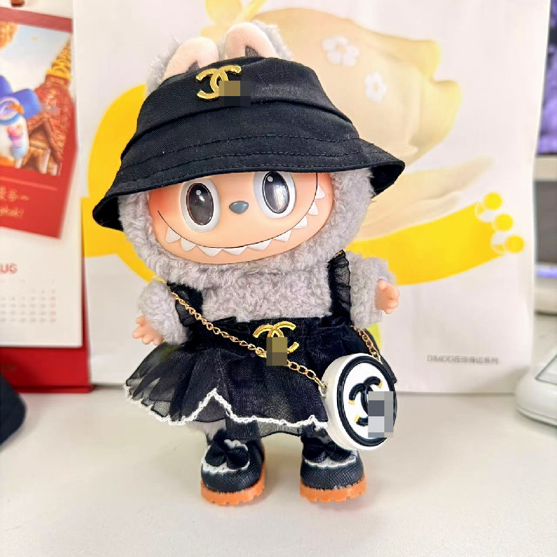 Labubu Macaroon Doll Clothes V1 V2 Hat and Top Accessories set for 15 ...