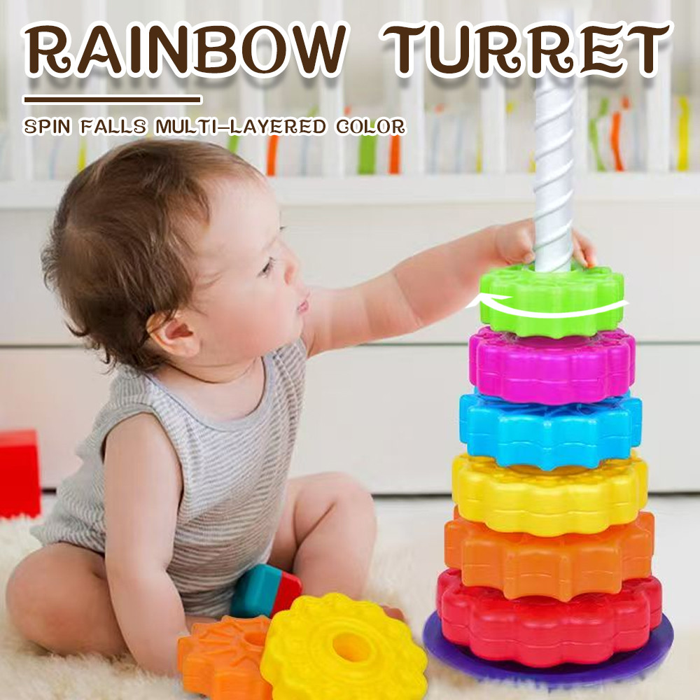 Baby Rotating Stacking Toy Early Intervention Toy Autism Sensory Toy ...