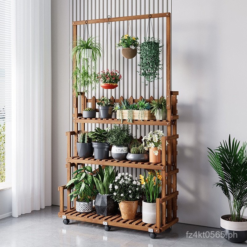 Multi-layer Ladder Storage Rack Balcony Indoor Living Room Flower Stand ...