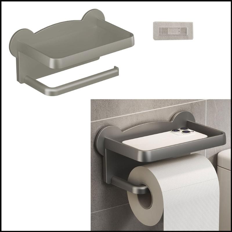 UKI Multifunctional Tissue Rack ABS Compact Wall Mounted Tissue Storage ...
