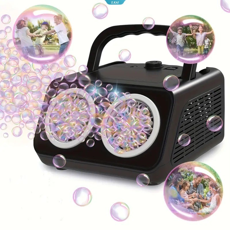 Automatic Bubble Machine, Bubble Blower with 2 Fans 20000+Bubbles Per ...