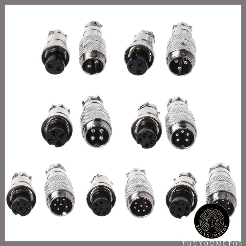 YOUYO Gx16 Butting Aviation Male Connector Female Plug 2 3 4 5 6 7 8 ...