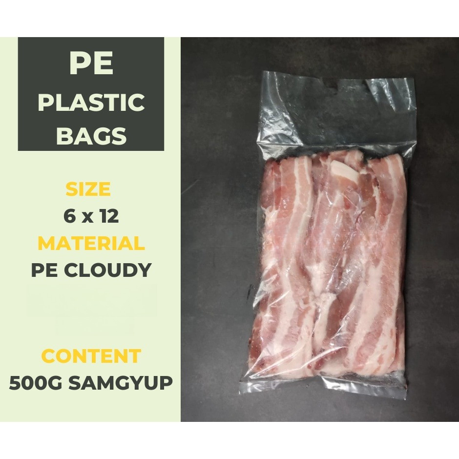 (100pcs) PE Plastic Bags for food package Thickness 003 PE Polyethylene ...