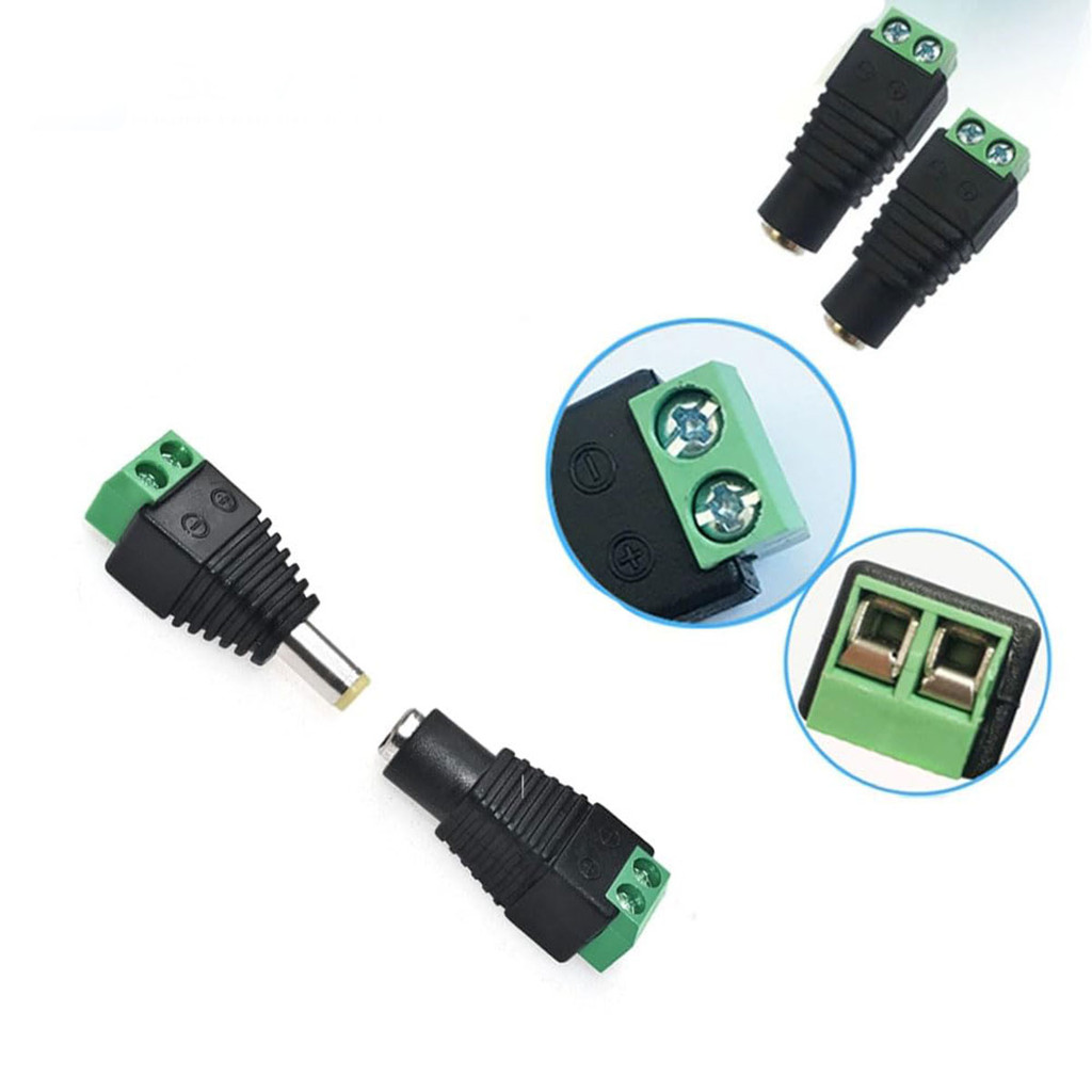 Male Female DC Plug 5.5*2.1/2.5 Welding-Free 12V DC | Shopee Philippines