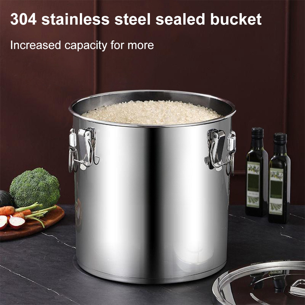 [outdoorstyle.ph] 6/12/21/33L 304 Metal stainless steel closed food ...