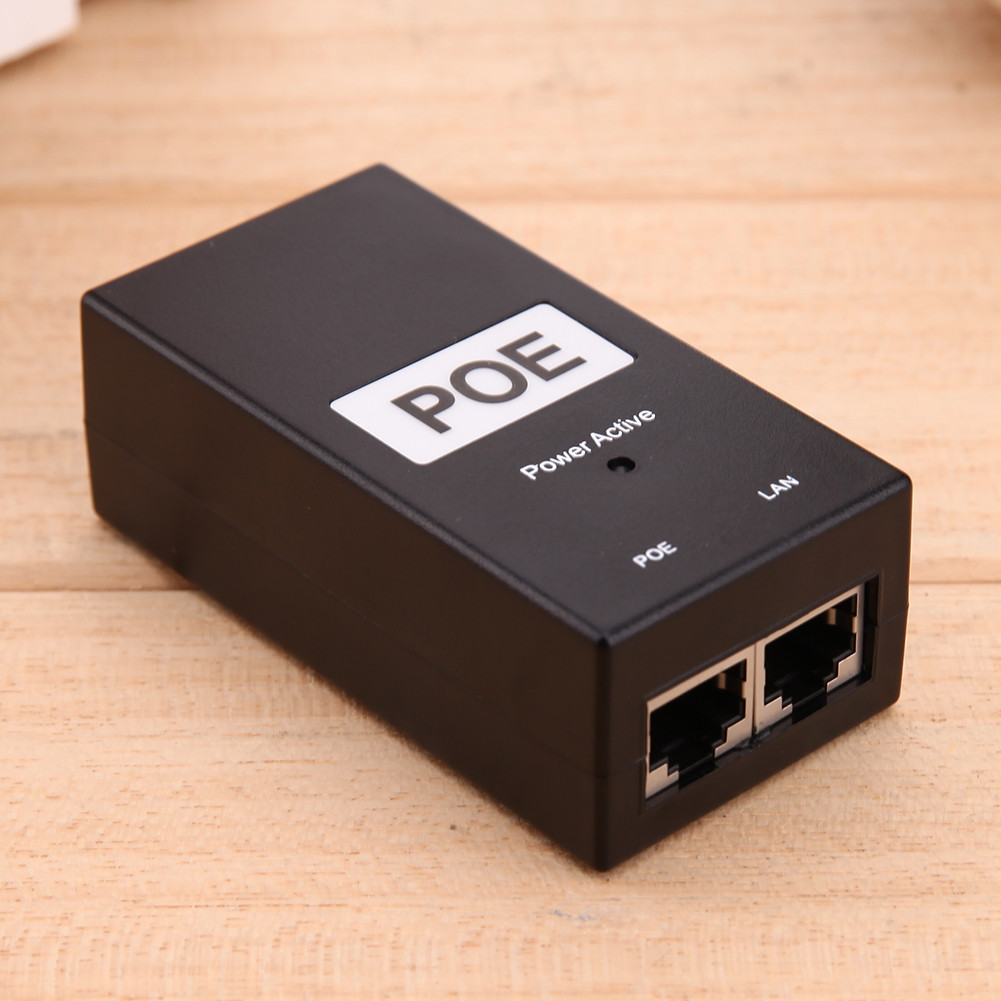 Adattatore POE 48V 0,5A - Iniettore Alimentazione Per Fotocamere IP, Telefoni VOIP, Reti