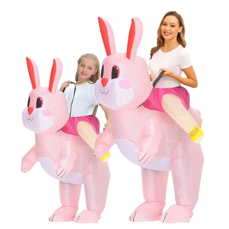 Adult Kids Bunny Rabbit Inflatable Costume Anime Mascot Performance ...