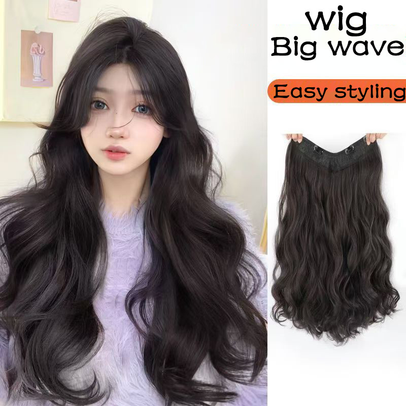 60cm Wig Female Long Curly Wigs Wavy Curly Wig Natural Fluffy Full ...